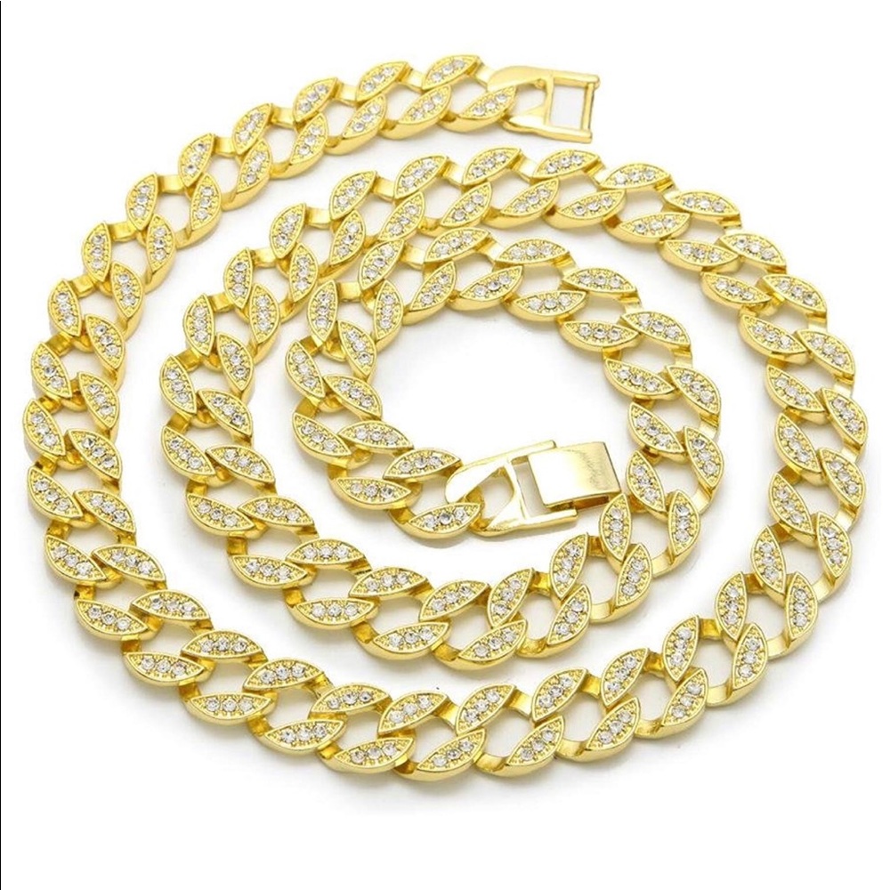 Fully Bling ICY Miami Cuban Link CZ Choker 16”
